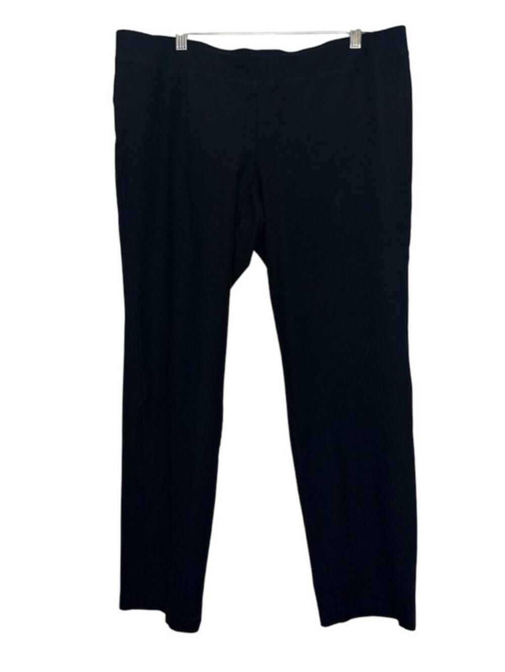 Eileen Fisher Women's Black Pull-On Cropped Pants Size Large